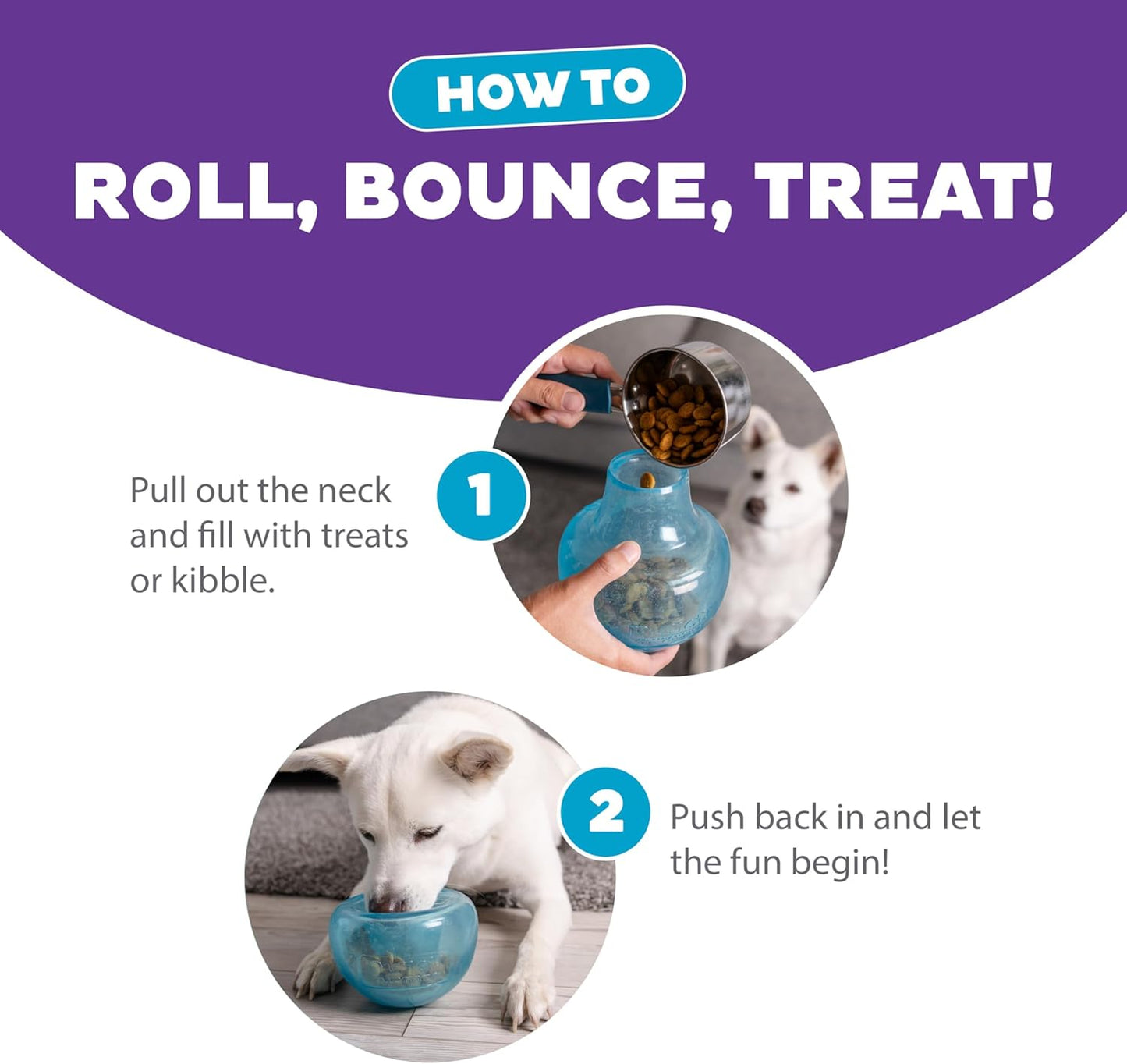 by Planet Dog Snoop Interactive Treat Dispensing Dog Toy, Large, Blue